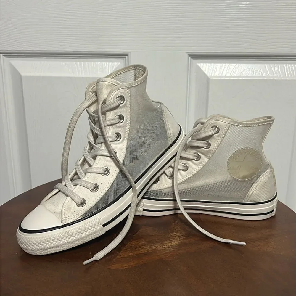🔥 Converse Hi-Top Transparent Special Edition‎ Chuck Taylor Sneakers Women Sz 7